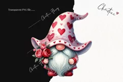 Cute Valentines Gnome | Valentines Day PNG Product Image 2