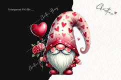 Cute Valentines Gnome | Valentines Day PNG Product Image 2