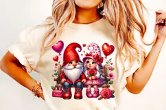 Valentines Day Gnome PNG, Valentine's Day Sublimation, Gnome Product Image 2
