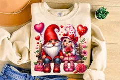 Valentines Day Gnome PNG, Valentine's Day Sublimation, Gnome Product Image 1