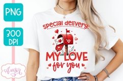 Cute Valentine&#039;s day PNG for sublimation, love letter png Product Image 1