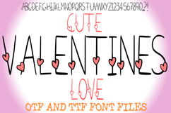Cute Valentines Love Font Romantic Hand-Drawn Heart Letters Product Image 1