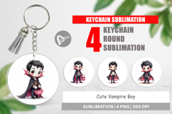Cute Vampire Boy Keychain Product Image 1