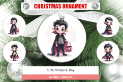 Cute Vampire Boy Ornament Product Image 1