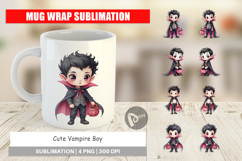 Cute Vampire Boy Mug Wrap Product Image 1