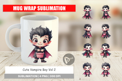 Cute Vampire Boy Mug Wrap Product Image 1
