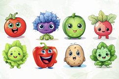 Cute Vegetables Sublimation Clipart Product Image 4