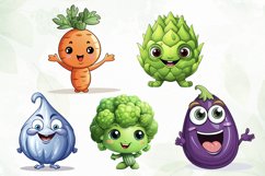 Cute Vegetables Sublimation Clipart Product Image 3