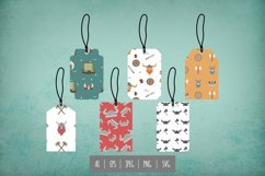 Cute Viking Seamless Pattern Shaped Tags Product Image 1