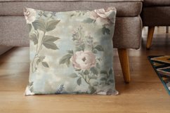 Cute Vintage Beige Flower Digital Paper Shabby Chic Pattern Product Image 3