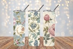 Cute Vintage Beige Flower Digital Paper Shabby Chic Pattern Product Image 6