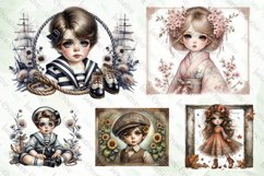 Cute Vintage Watercolor Doll Bundle Product Image 4