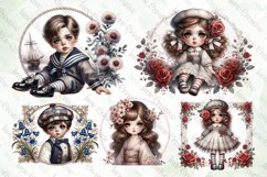 Cute Vintage Watercolor Doll Bundle Product Image 3