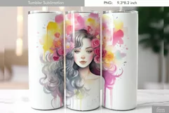 Cute Pastel Watercolor Tumbler Design Product Image 2