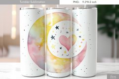 Cute Pastel Watercolor Tumbler Design Product Image 3
