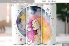 Cute Pastel Watercolor Tumbler Design Product Image 5