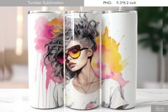 Cute Pastel Watercolor Tumbler Design Product Image 4
