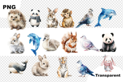 Cute Watercolor Animals Clipart Adorable Forest Bundle 49 Product Image 3