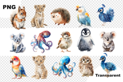 Cute Watercolor Animals Clipart Adorable Forest Bundle 49 Product Image 3