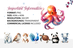 Cute Watercolor Animals Clipart Adorable Forest Bundle 55 Product Image 5