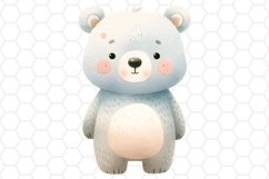 Cute Watercolor Bear Clipart Bear PNG Design