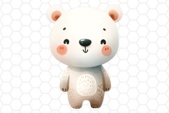 Cute Watercolor Bear Clipart Bear PNG Design