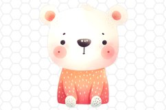 Cute Watercolor Bear Clipart Bear PNG Design