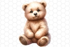 Cute Watercolor Bear Clipart Sublimation PNG