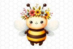 Cute Watercolor Bee Clipart Honeybee Sublimation