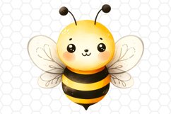 Cute Watercolor Bee Clipart Honeybee Sublimation PNG
