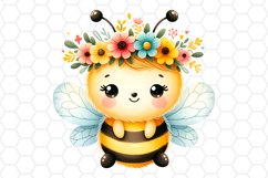 Cute Watercolor Bee Clipart Honeybee Sublimation PNG