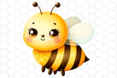 Cute Watercolor Bee Clipart Honeybee Sublimation PNG