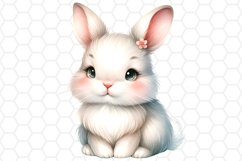 Cute Watercolor Bunny Clipart Sublimation PNG