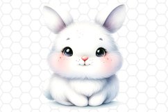 Cute Watercolor Bunny Clipart Sublimation PNG