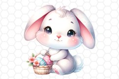 Cute Watercolor Bunny Clipart Sublimation PNG