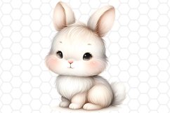 Cute Watercolor Bunny Clipart Sublimation PNG