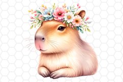Cute Watercolor Capybara Clipart Capybara PNG Design