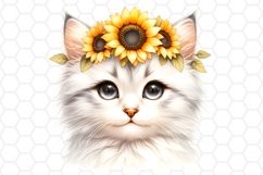 Cute Watercolor Cat Clipart Cat Sublimation PNG