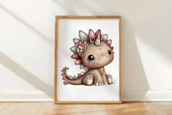 Cute Watercolor Dinosaur Clipart Product Image 3
