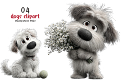 Cute Watercolor Dogs Clipart Product Image 1