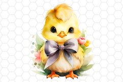 Cute Watercolor Easter Chick Sublimation Cliparts