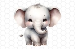 Cute Watercolor Elephant Clipart Baby Elephant PNG
