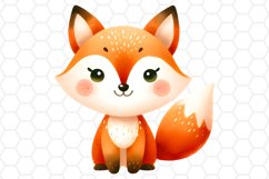 Cute Watercolor Fox Clipart Fox PNG Design