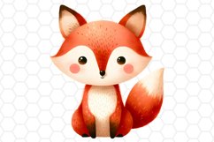 Cute Watercolor Fox Clipart Fox PNG Design