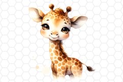 Cute Watercolor Giraffe Nursery Clipart Baby Giraffe PNG