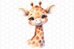 Cute Watercolor Giraffe Nursery Clipart Baby Giraffe PNG