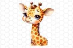 Cute Watercolor Giraffe Nursery Clipart Baby Giraffe PNG