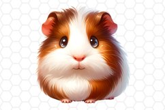 Cute Watercolor Guineapig Clipart Sublimation