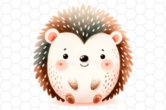 Cute Watercolor Hedgehog Clipart Hedgehog PNG Design