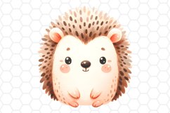 Cute Watercolor Hedgehog Clipart Hedgehog PNG Design